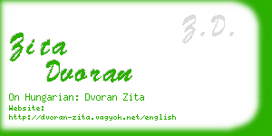 zita dvoran business card